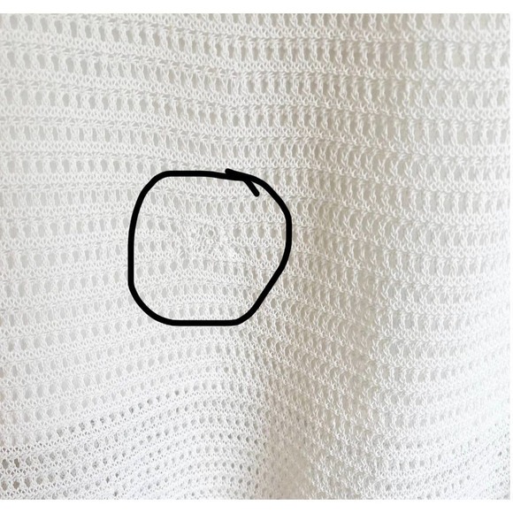 Vince Crochet Coverup Skirt Optic White Size M Repaired NWT - Picture 12 of 12